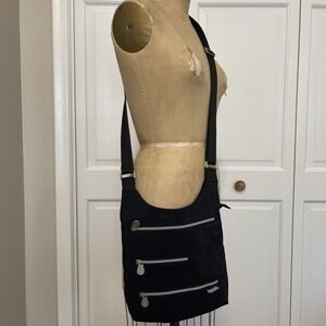 Baggallini Crossbody‎ Bag Purse Nylon Black Zip Lightweight Travel